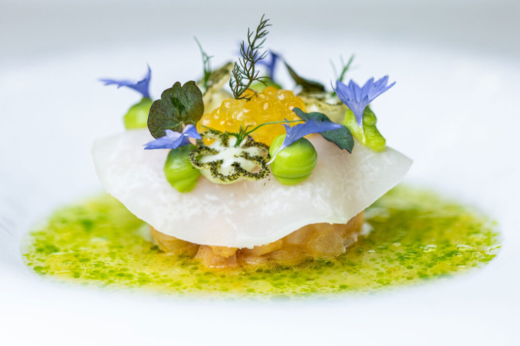 Ein schönes Gericht aus dem APOLLO Fine Dine Restaurant - ausgezeichnet mit 1 Michelin Stern.