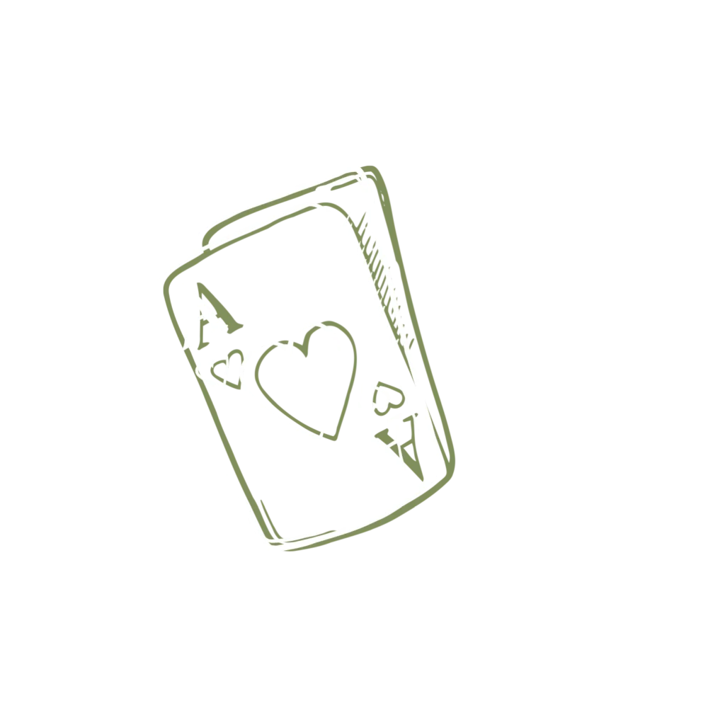 Icon Erleben: zwei Spielkarten mit Herz-Ass