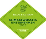 Label „Klimabewusstes Unternehmen 2022“ von Bilanz & Le Temps