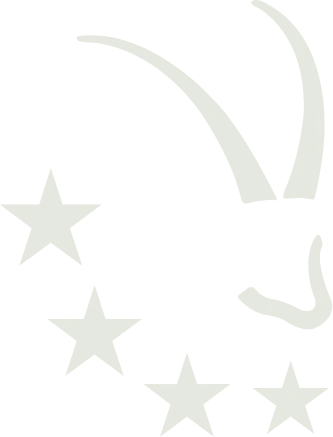 Graphic with ibex and four stars